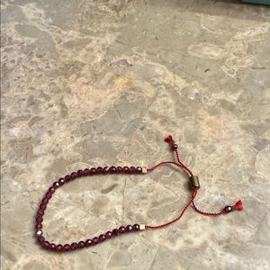 Genuine Pink tourmaline, one size pull to adjust bracelet 7 inches